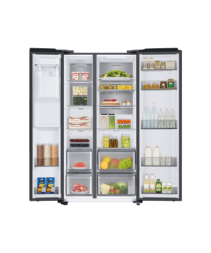 SAMSUNG RH68B8821B1/EG Side-by-Side (E, 1780 mm hoch, Premium Black Steel/Urban Silver)