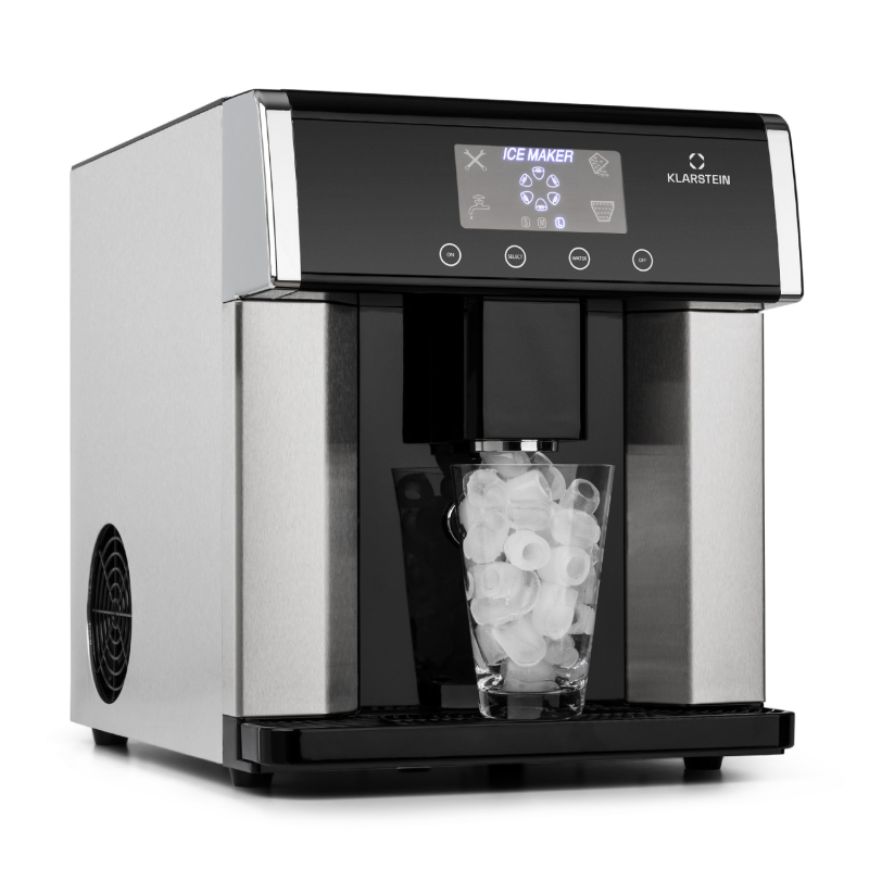 KLARSTEIN Eiszeit Eiswürfelmaschine (150 Watt, Silber)