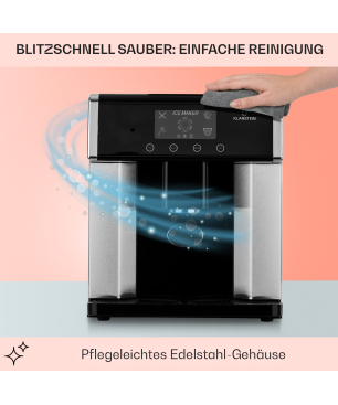 KLARSTEIN Eiszeit Eiswürfelmaschine (150 Watt, Silber)
