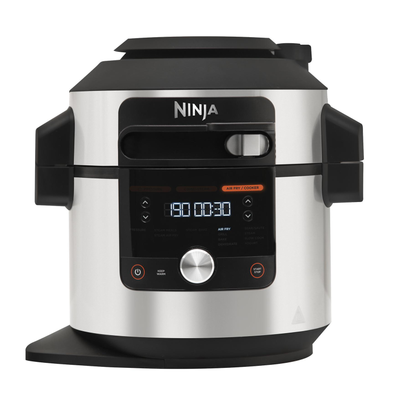 NINJA Foodi MAX 12-in-1 SmartLid Multikocher Multikocher Edelstahl/Schwarz (1760 Watt)