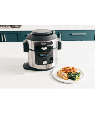 NINJA Foodi MAX 12-in-1 SmartLid Multikocher Multikocher Edelstahl/Schwarz (1760 Watt)