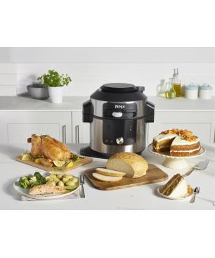 NINJA Foodi MAX 12-in-1 SmartLid Multikocher Multikocher Edelstahl/Schwarz (1760 Watt)