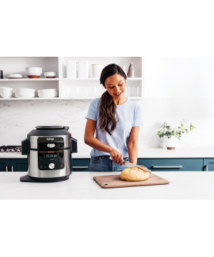NINJA Foodi MAX 12-in-1 SmartLid Multikocher Multikocher Edelstahl/Schwarz (1760 Watt)