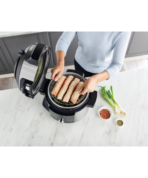NINJA Foodi MAX 12-in-1 SmartLid Multikocher Multikocher Edelstahl/Schwarz (1760 Watt)