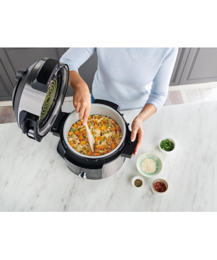 NINJA Foodi MAX 12-in-1 SmartLid Multikocher Multikocher Edelstahl/Schwarz (1760 Watt)