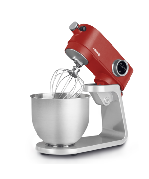 H.KOENIG H.Koenig Küchenmaschine KM124 - 8 Geschwindigkeiten Gebäck-Roboter Rot / Silber (Rührschüsselkapazität: 5 Liter, 800