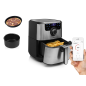 PRINCESS SMART Smarte Heißluftfritteuse 1500 Watt Silber-Schwarz