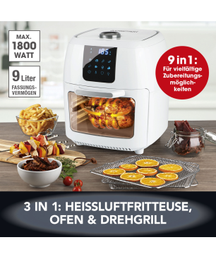 GOURMETMAXX 02292 Heißluftfritteuse 1800,00 Watt Weiß