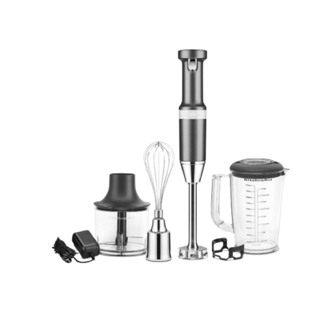 KITCHENAID 5KHBBV83EMS CORDLESS ARTISAN MED. SILBER Stabmixer Medaillon Silber (8 Volt, 1 Liter)