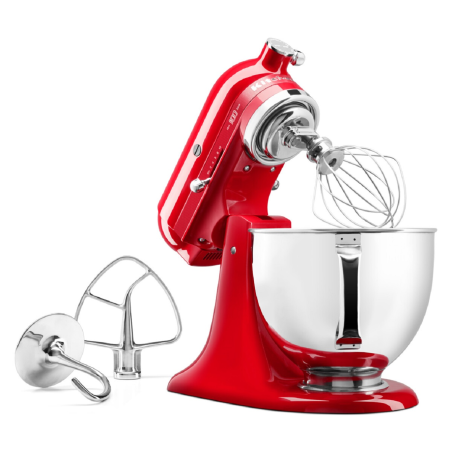 KITCHENAID 4,8 Liter Artisan - Limited 100 Collection Queen of Hearts Küchenmaschine Passion Red (300 Watt)