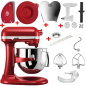 KITCHENAID 5KSM7580XECA Sparset inkl. 5 Zubehöre Küchenmaschine Liebesapfel Rot (Rührschüsselkapazität: 6,9 Liter, 500 Watt)