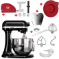 KITCHENAID 5KSM7580XEOB Sparset inkl. 5 Zubehöre Küchenmaschine Onyx Schwarz (Rührschüsselkapazität: 6,9 Liter, 500 Watt)