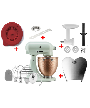 KITCHENAID 5KSM180LEELB Set inkl. Edelstahlrührelmenten und 4 Zubehöre Küchenmaschine BLOSSOM (300 Watt)