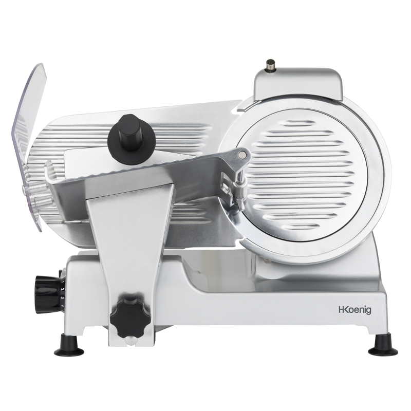 H.KOENIG H.Koenig MSX220 Allesschneider / Aufschnitt bis 12 mm Dicke / mit Messerschärfer / 240 Watt / silber Schneidemaschine