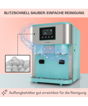 KLARSTEIN Eiszeit Crush Eiswürfelmaschine (150 Watt, Pastellblau)