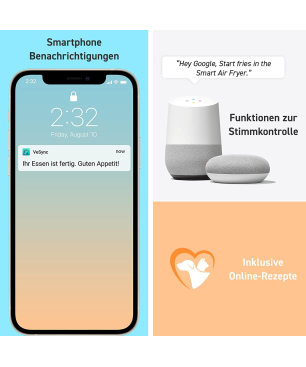 COSORI Lite 3.8L Smart Heißluftfritteuse 1500 Watt weiß