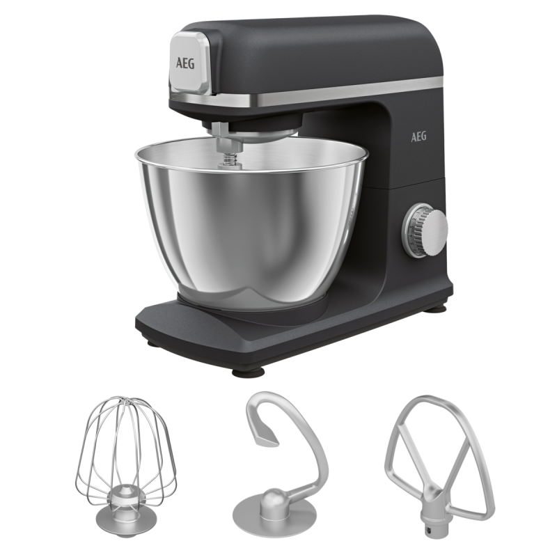 AEG Küchenmaschine KM5-1-4BPT Deli 5 Black Pearl Küchenmaschine Black Pearl (Rührschüsselkapazität: 5,0 Liter, 1200 Watt)