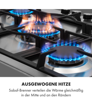 KLARSTEIN Ignito 5 Gaskochfeld (Kochfelder: 5)
