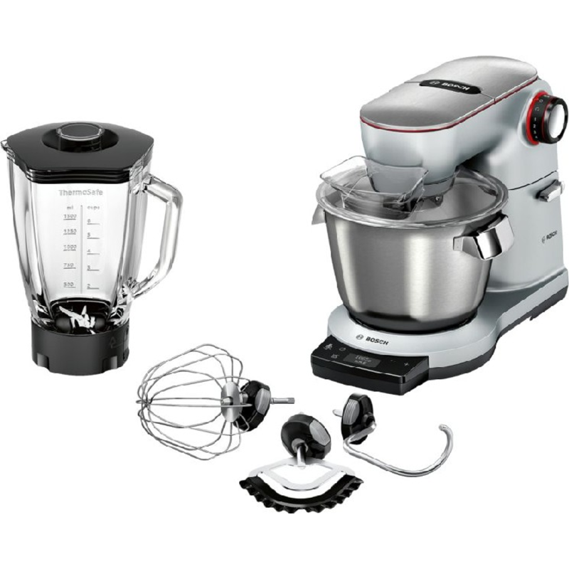 BOSCH MUM 9YX5S12 OPTIMUM PLATINUM SILVER Küchenmaschine Silber (Rührschüsselkapazität: 5,5 Liter, 1500 Watt)
