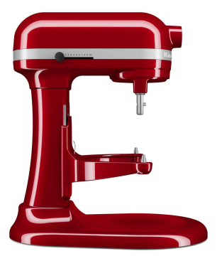 KITCHENAID 5KSM55SXXEER Küchenmaschine Empire Rot (Rührschüsselkapazität: 5,2 Liter, 375 Watt)