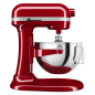 KITCHENAID 5KSM55SXXEER Küchenmaschine Empire Rot (Rührschüsselkapazität: 5,2 Liter, 375 Watt)