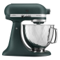 KITCHENAID 5KSM156QPEPP Küchenmaschine Pebbled Palm/Silber gesteppt (Rührschüsselkapazität: 4,8 Liter, 300 Watt)