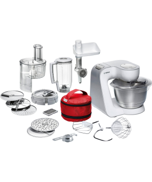 BOSCH MUM 54270 DE Küchenmaschine Weiß/Silber (Rührschüsselkapazität: 3,9 Liter, 900 Watt)