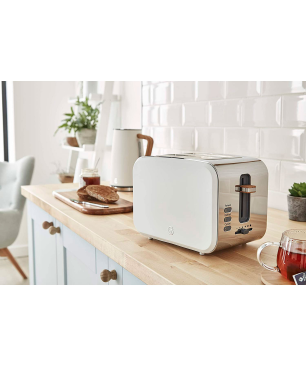 SWAN Nordic STRP1060WHTNEU Set Toaster und Wasserkocher Weiß (2200 Watt, Schlitze: 2)