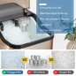COSTWAY 2,5L Wassertank Eiswürfelmaschine (180 Watt, Silber)