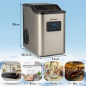 COSTWAY 2,5L Wassertank Eiswürfelmaschine (180 Watt, Silber)