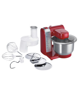 BOSCH MUM 48 R 1 ROT KÜCHENMASCHINE Küchenmaschine Rot (Rührschüsselkapazität: 3,9 Liter, 600 Watt)