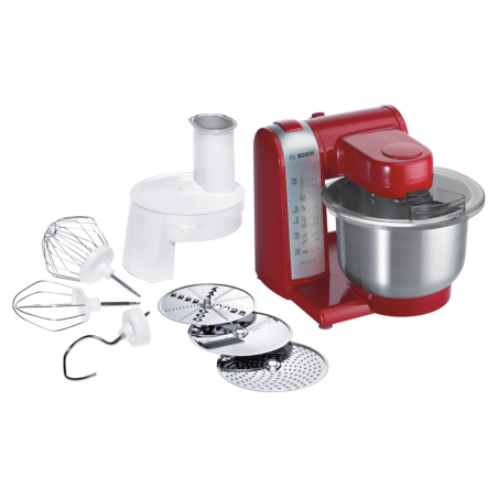 BOSCH MUM 48 R 1 ROT KÜCHENMASCHINE Küchenmaschine Rot (Rührschüsselkapazität: 3,9 Liter, 600 Watt)