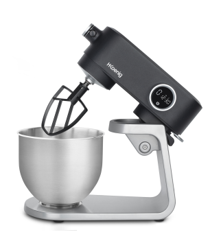 H.KOENIG H.Koenig KM120er Küchenmaschine / Edelstahl /8 Geschwindigkeiten /Schneebesen, Rührbesen, Knethaken Küchenmaschine Sc