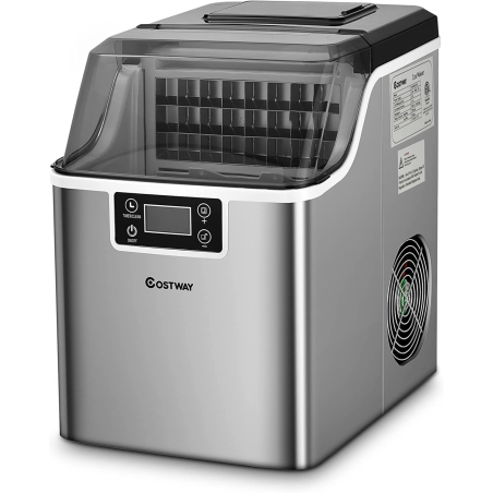 COSTWAY 3,2L Eiswürfelmaschine (240 Volt, Silber)