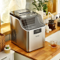 COSTWAY 3,2L Eiswürfelmaschine (240 Volt, Silber)