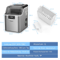 COSTWAY 3,2L Eiswürfelmaschine (240 Volt, Silber)