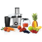 BOSCH MES 4010 SILBER/SCHWARZ Entsafter 1200 Watt, Silber/Schwarz
