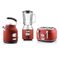 WESTINGHOUSE WES11 Wasserkocher Toaster Mixer Set rot (1750 Watt, Schlitze: 4)
